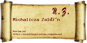 Michalicza Zalán névjegykártya