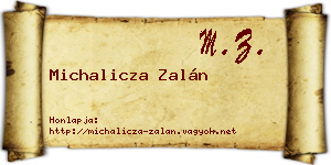 Michalicza Zalán névjegykártya